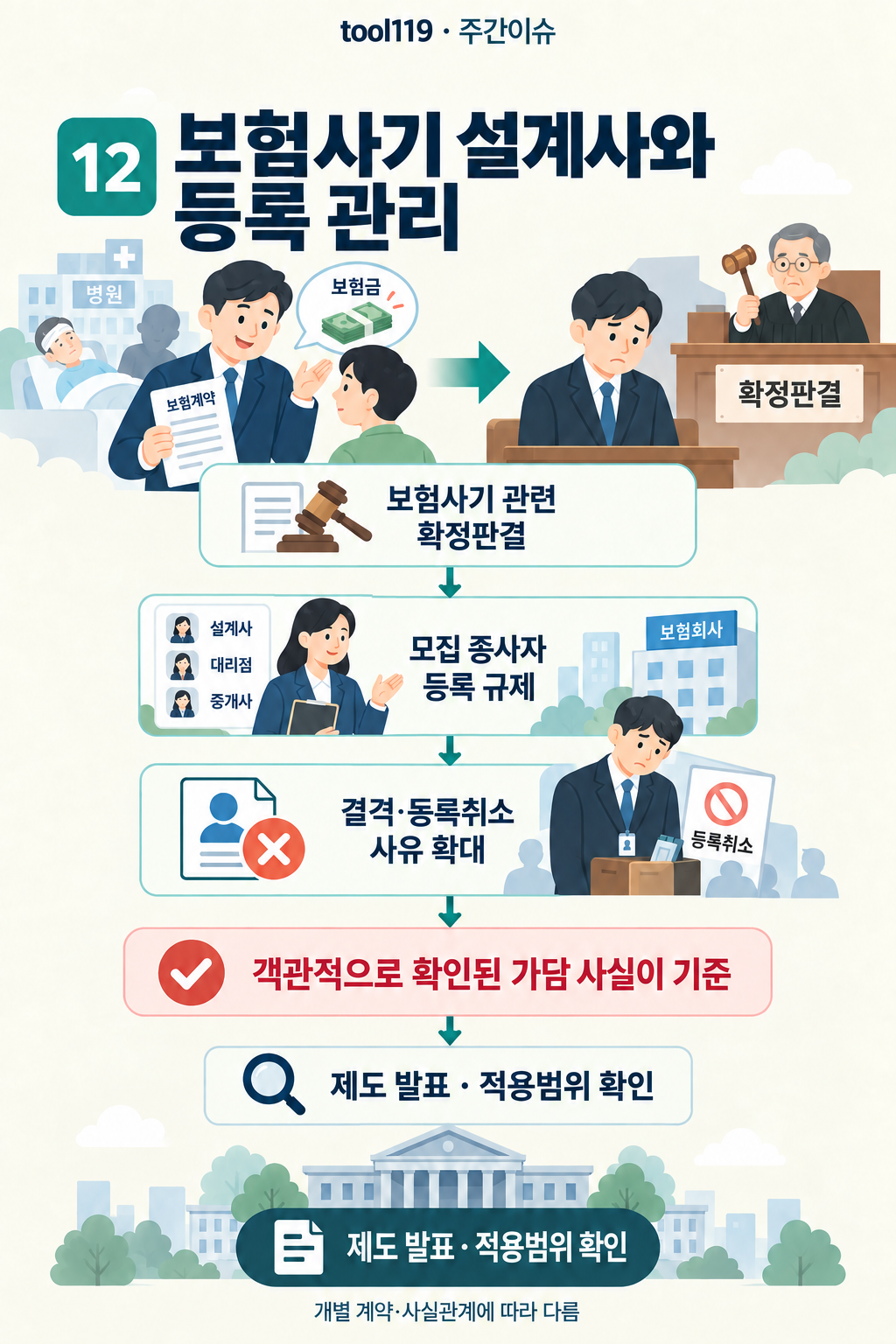 이슈 12. 보험사기 설계사와 등록 관리: 발표 내용 → 주요 내용